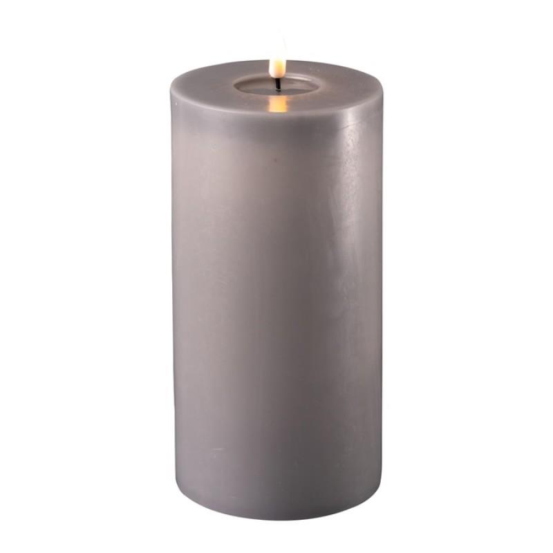 GREY LED CANDLE 4x8 INCH