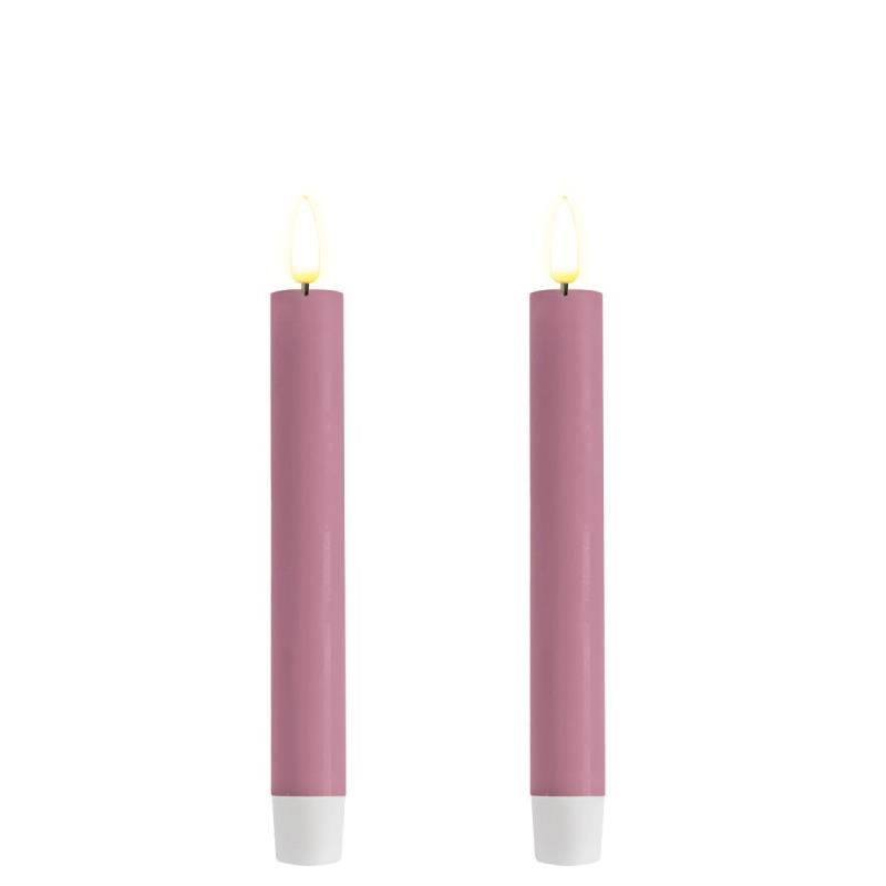 LAVENDER LED TAPERS 6 INCH