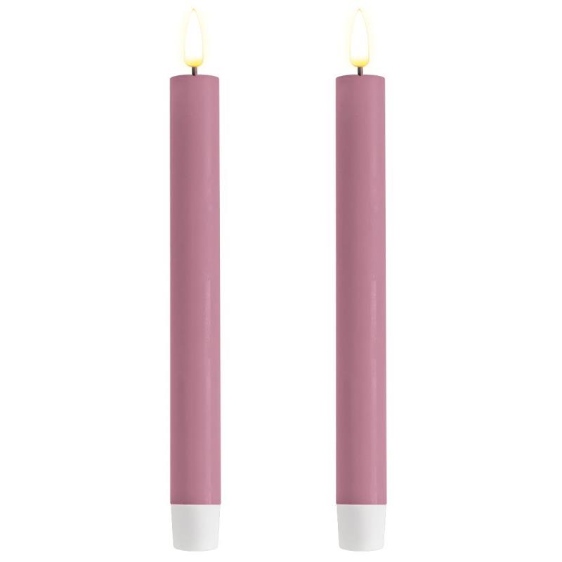 LAVENDER LED TAPERS 9.6  INCH