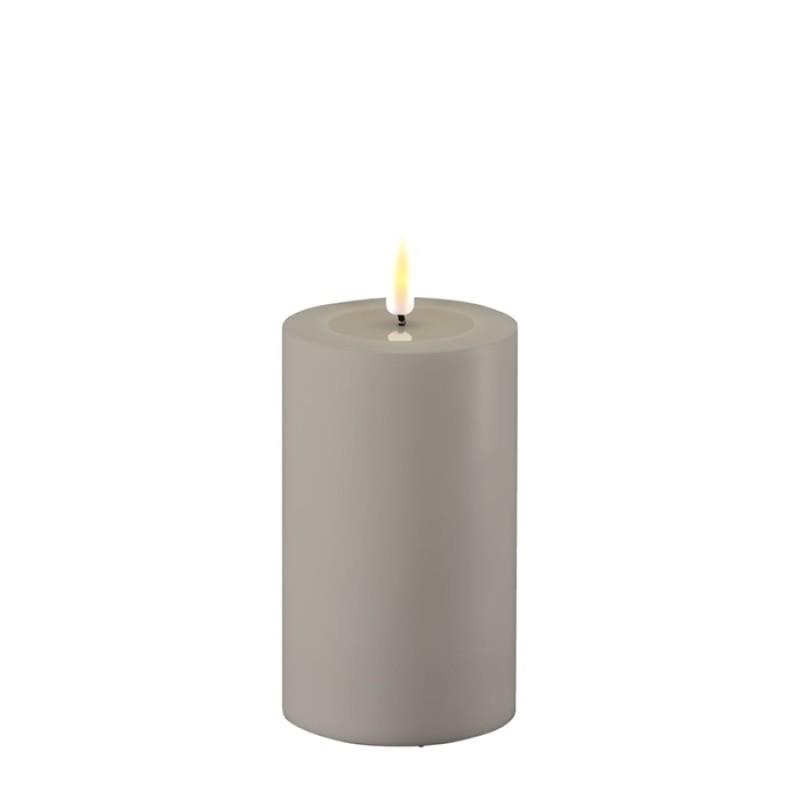 GREY OUTDOOR LED CANDLE 3x5 IN