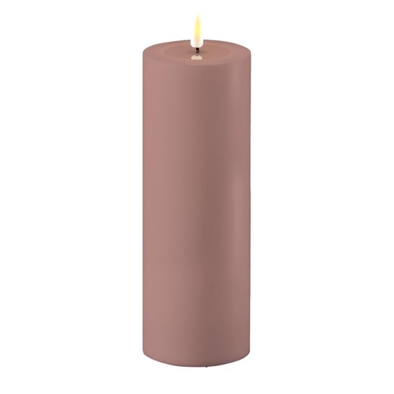 DUST RED OUTDOOR CANDLE 3x8 IN