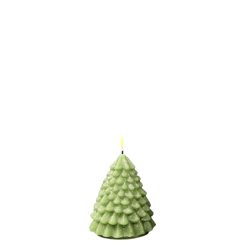 TREE CANDLE GRN 5.5 INCH