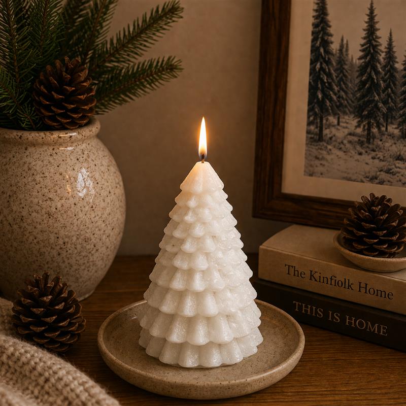 TREE CANDLE WHTE 5.5 INCH